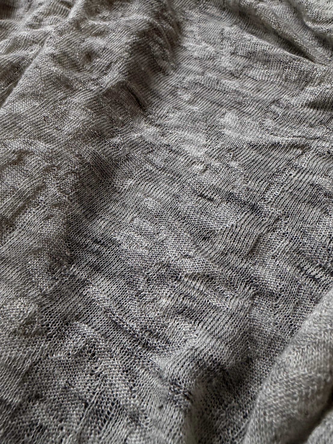Y's SS17 Linen Asymmetric Drape Cardigan Gray Size 2