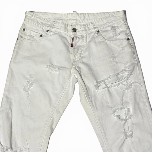 Dsquared2 White Denim Jeans Size 46