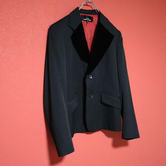 tricot COMME des GARCONS 02AW Velour Jacket Black Size M