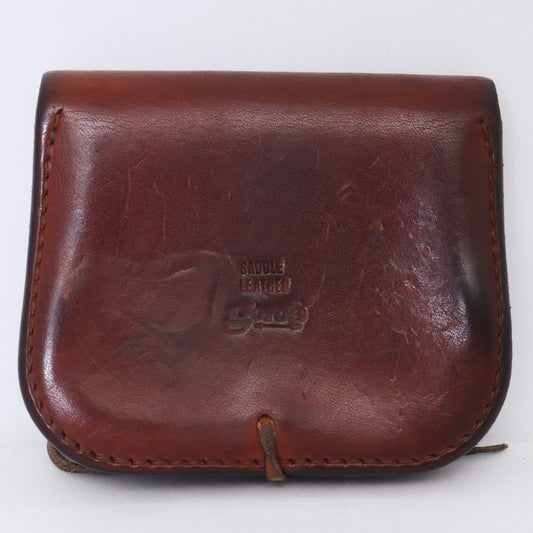 Goro's SV Concho Bi-fold Coin Pouch Red Brown Size F