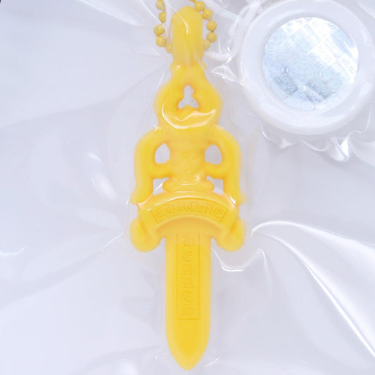 CHROME HEARTS Rubber Large Dagger Pendant Necklace Size F