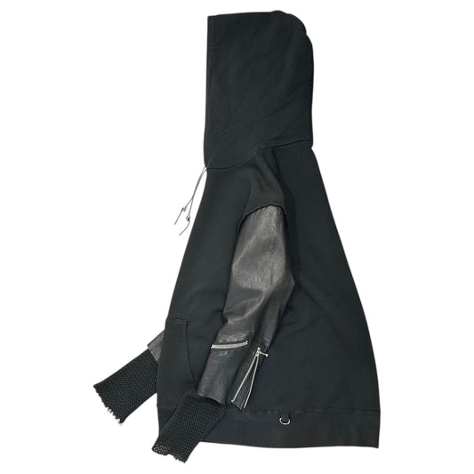 UNDERCOVERISM 03AW Paper Doll Leather Hoodie Black Size M