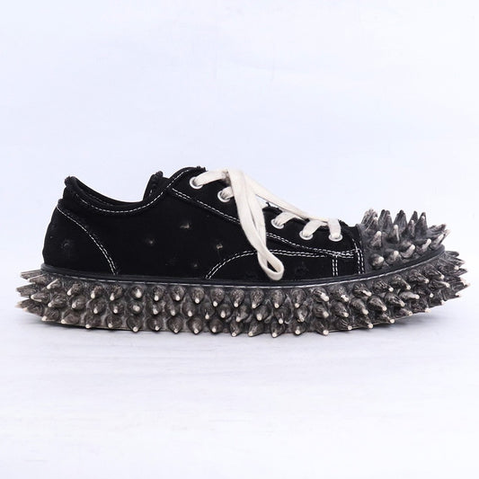DOUBLET 26SS Dirty Spike Toe Cap Sneakers Black Size 26H