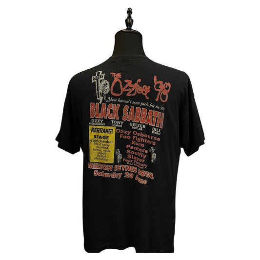 BLACK SABBATH 90s Ozzfest '98 Ozzy Photo T-Shirt Size XL