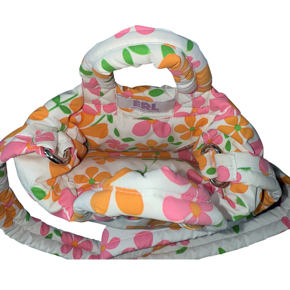 ERL Floral Print Puffer Down Bag ONE SIZE Size ONE SIZE