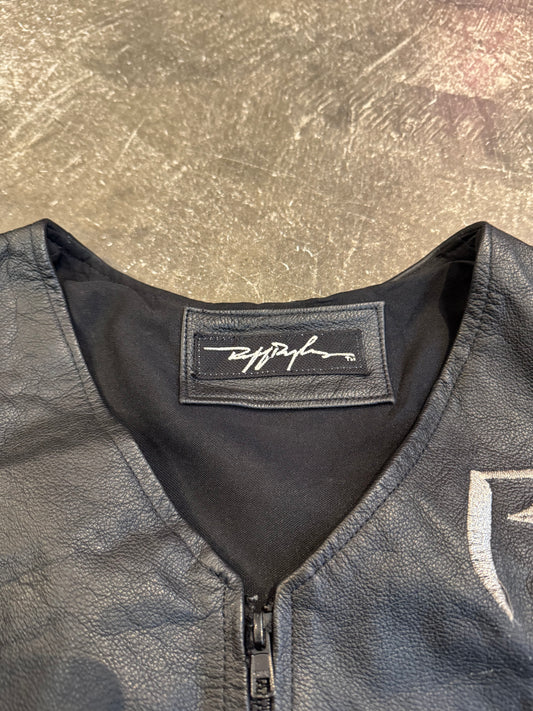 Ruff Ryders Black Leather Shirt Size M