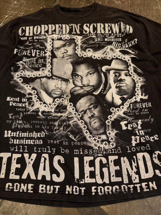 Vintage DJ Screw Black Cotton Tee Size XXL