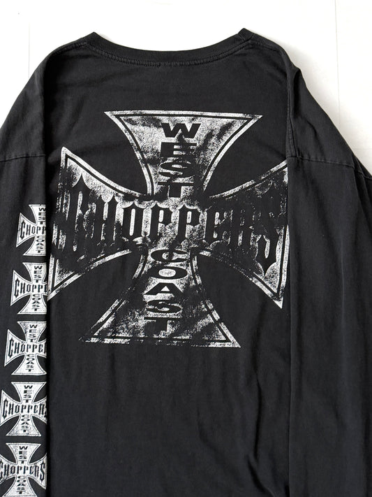 Vintage west coast choppers 90s Faded Cross Design Long Sleeve Tee