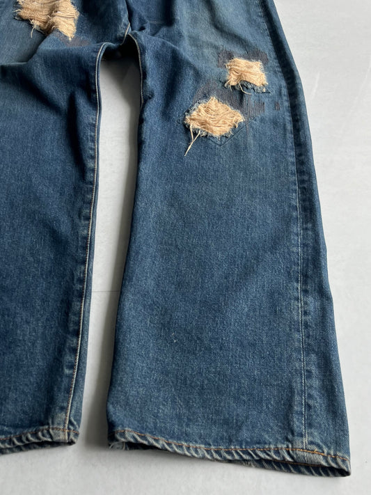 Swagger Wide-Leg Blue Jeans Size 40