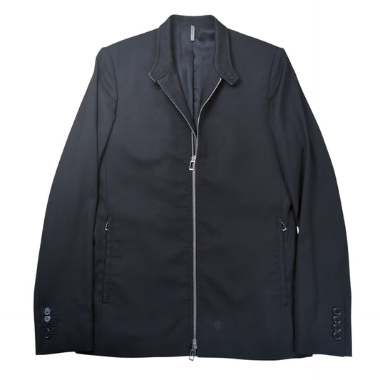 DIOR HOMME Denim Switching High Neck Jacket Black Size 44