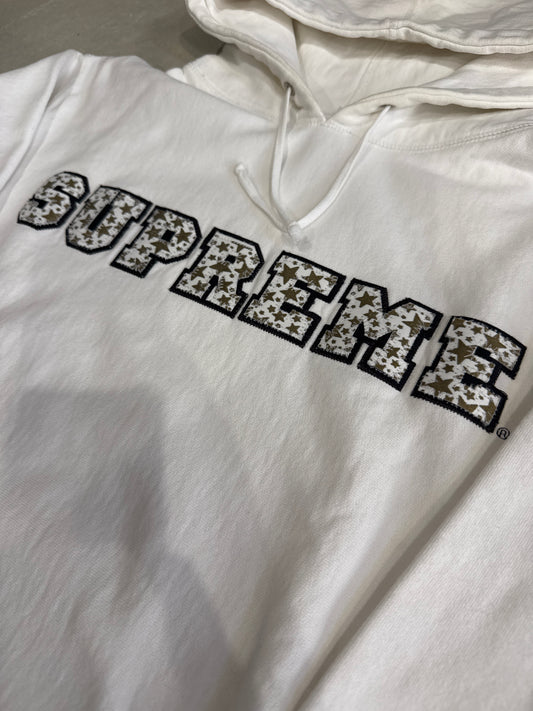 Supreme Collegiate Patchwork Leather Hoodie Size L