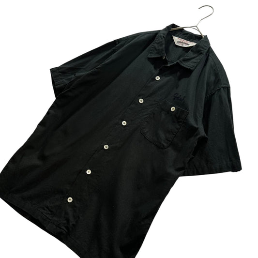 GOODENOUGH 00s Back Logo Bowling Shirt Black Size M
