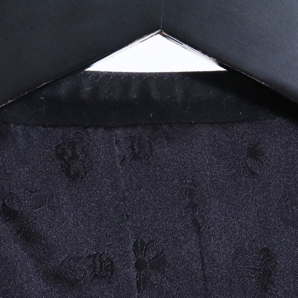 CHROME HEARTS OLD Floral Cross Suede Vest Black Size M