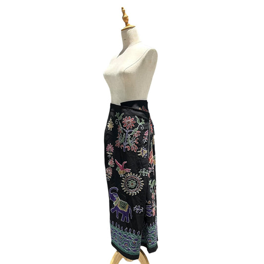 tricot COMME des GARCONS 92SS Floral Wool Long Skirt Size M