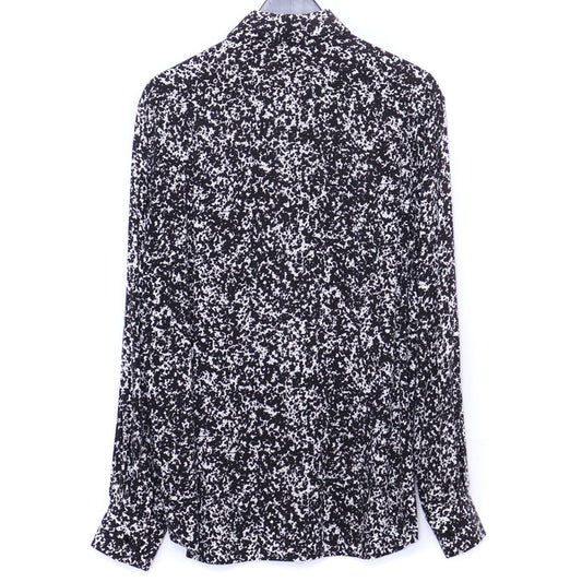 CELINE 19AW Splatter Print Viscose Shirt Black Size 42