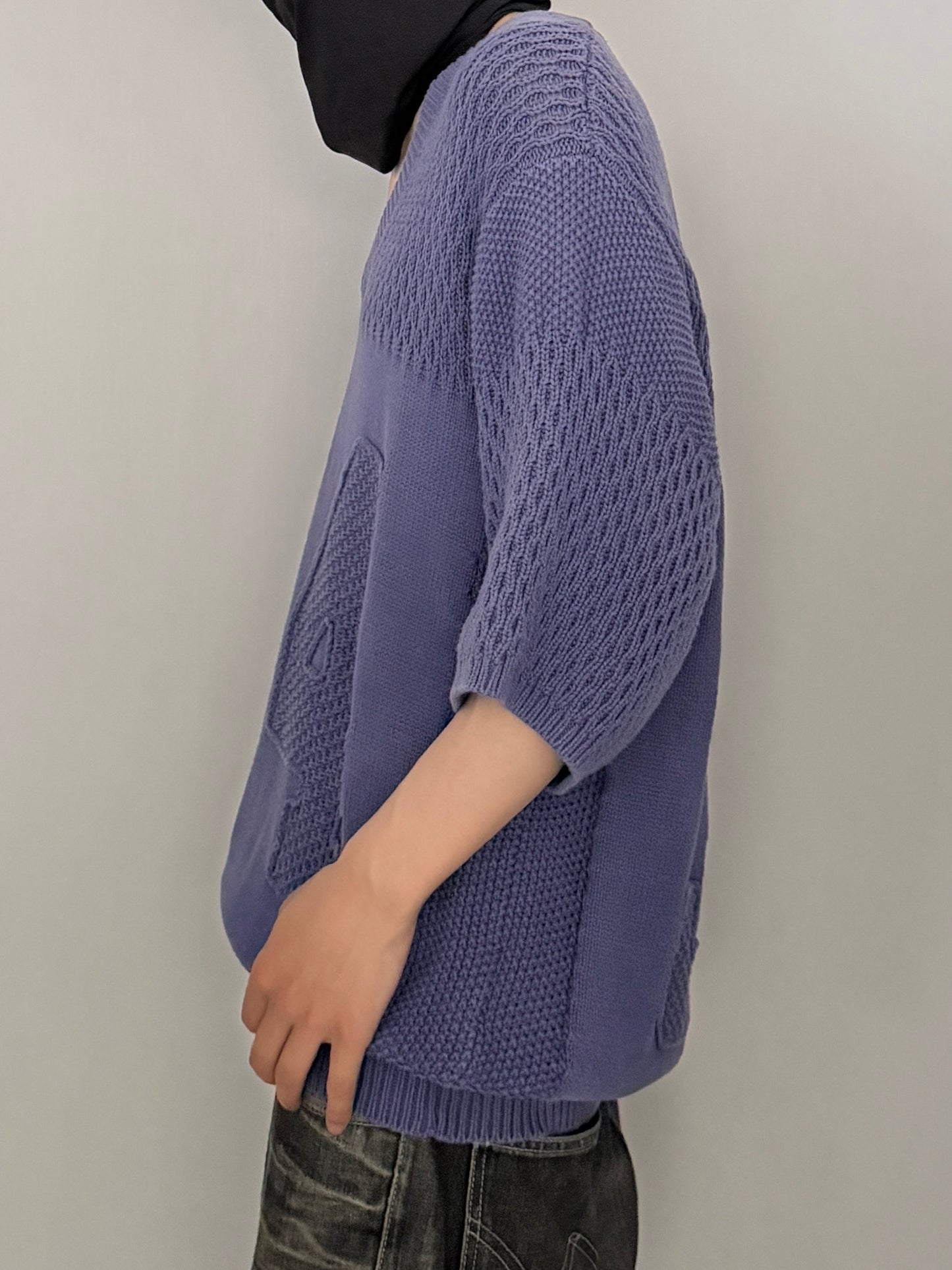 PHENOMENON 14ss Number Cotton Knit Purple Size L