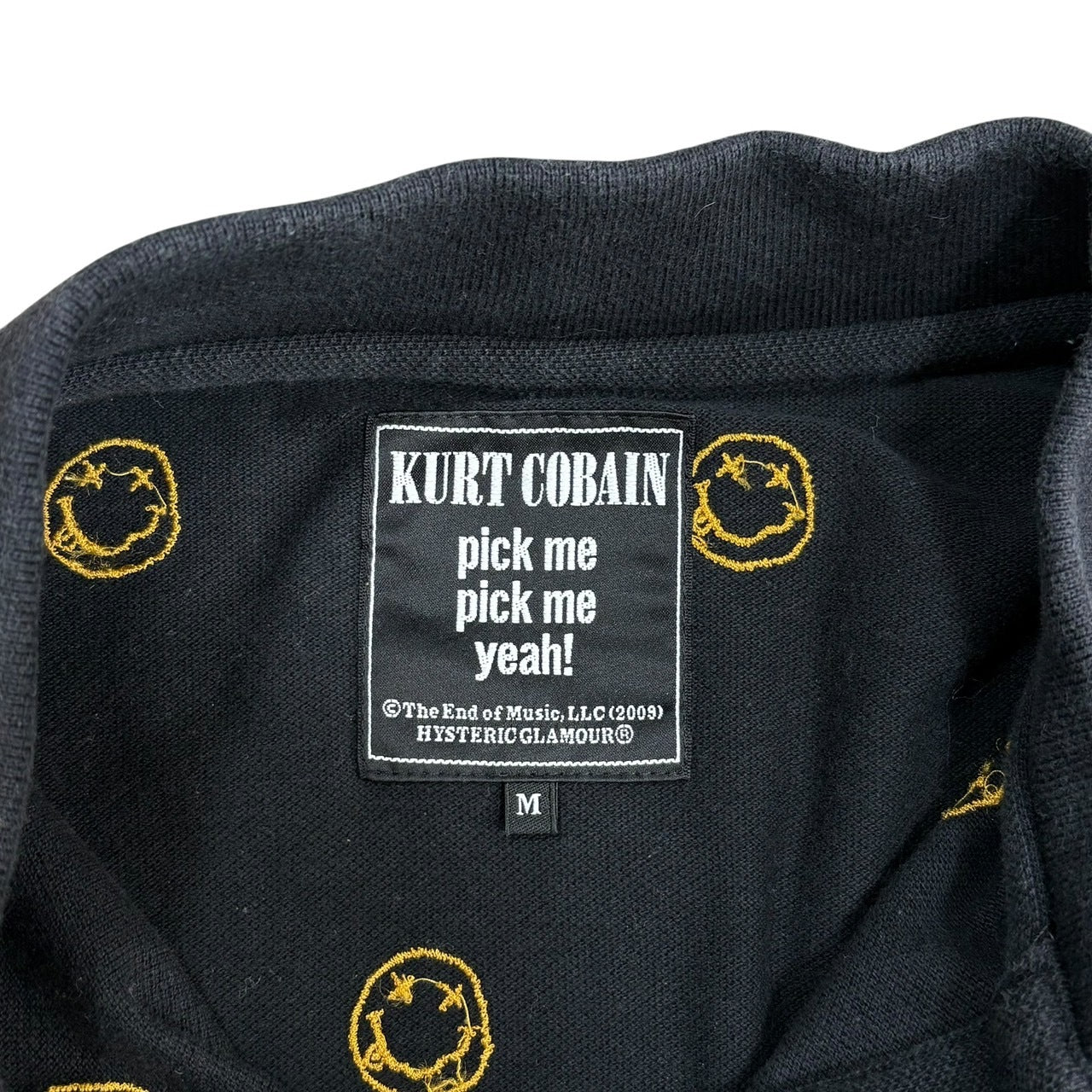 Vintage Hysteric Glamour Kurt Cobain Poloshirt Black Size M
