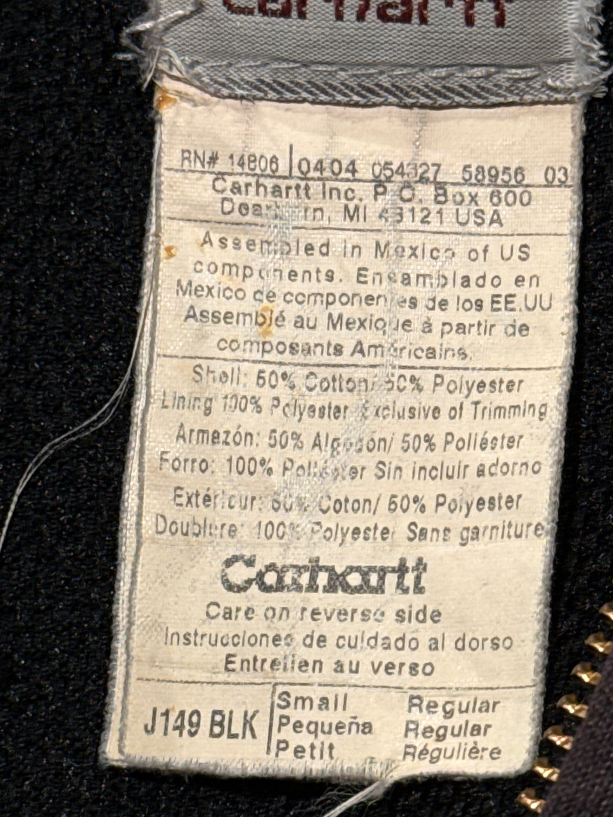 Parker carhartt 00s J149 Faded Brown Parka Size S