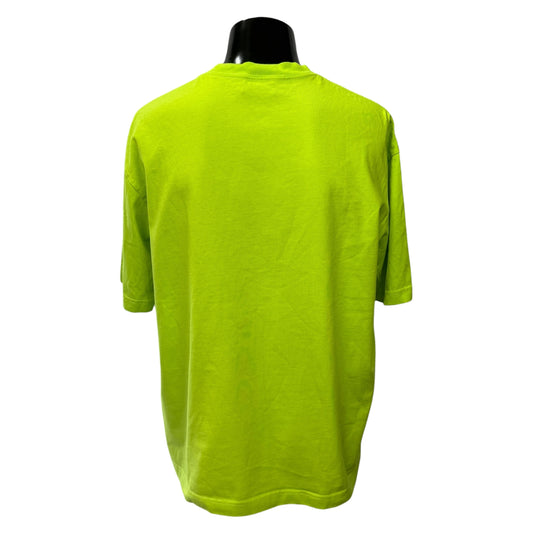 BALENCIAGA 2021 Yellow Oversized Embroidered T-Shirt Size S