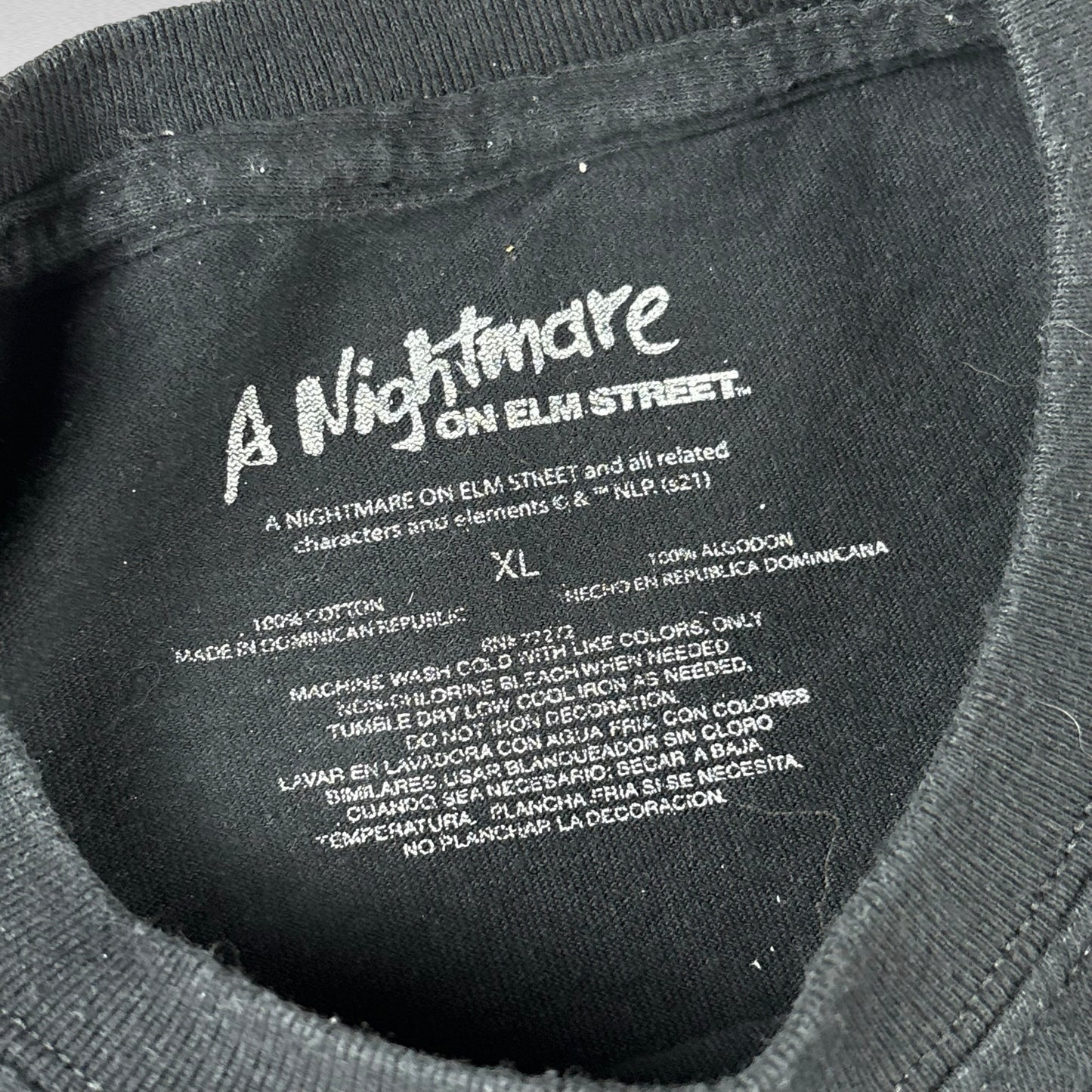 A Nightmare ON ELM STREET T-Shirt Black Size XL