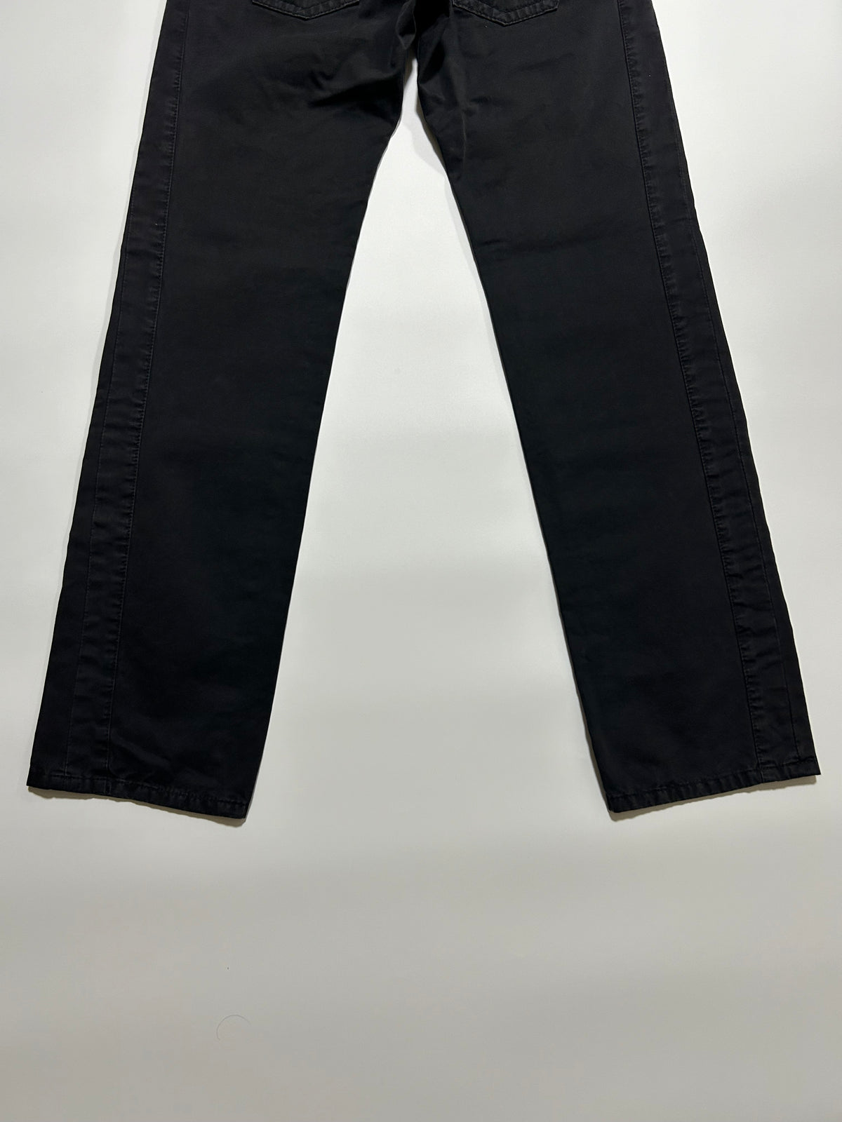NEIL BARRETT 2000s Deformed Cotton Trousers Black Size 30
