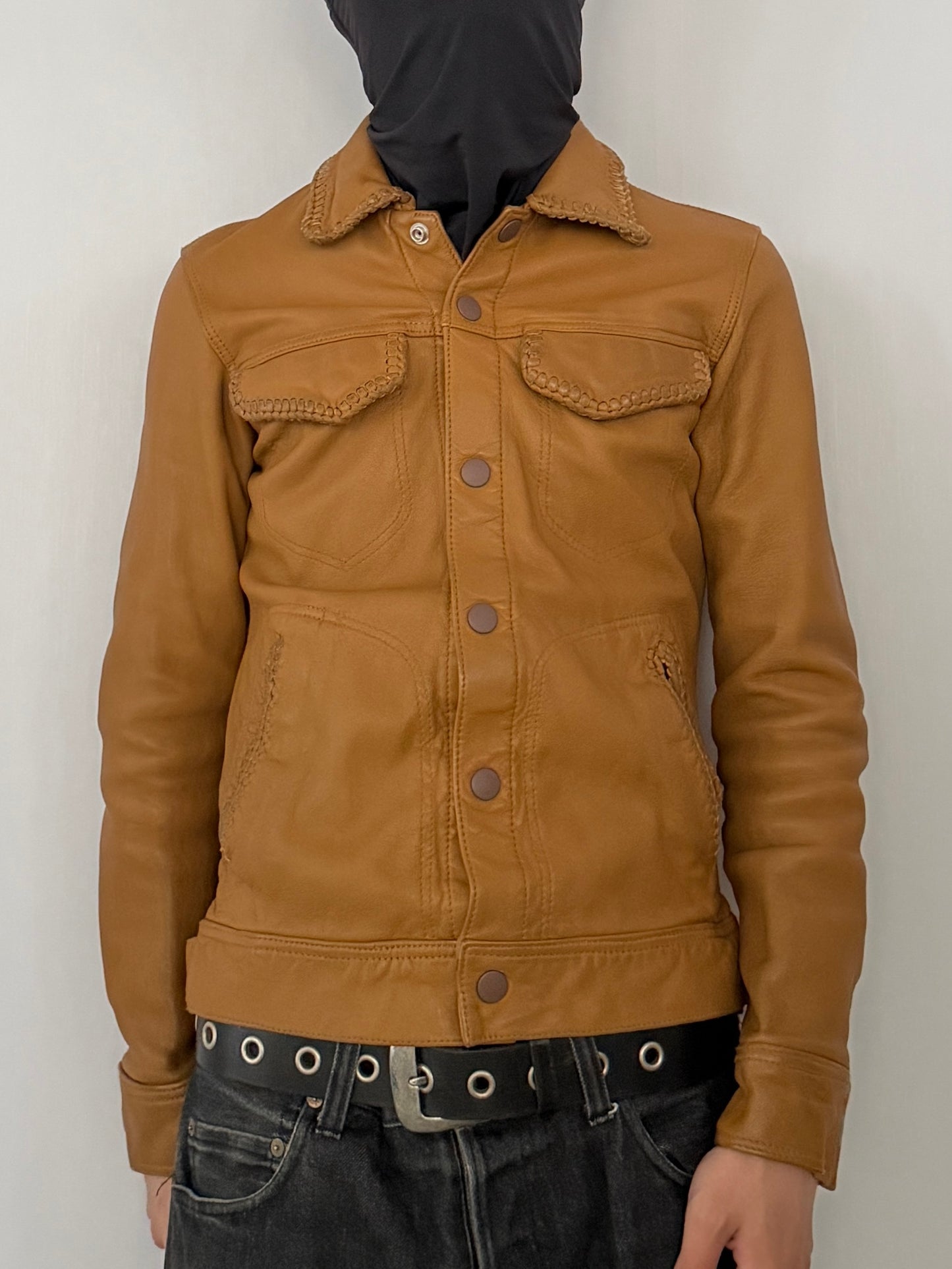 PHENOMENON BEYOND DESCRIPTION Leather Jacket Brown Size S