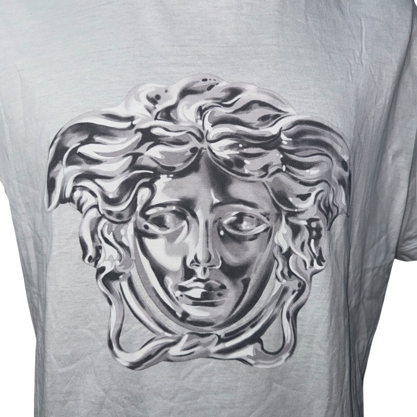 Versace Metallic Graphics T-Shirt White Size 2XL