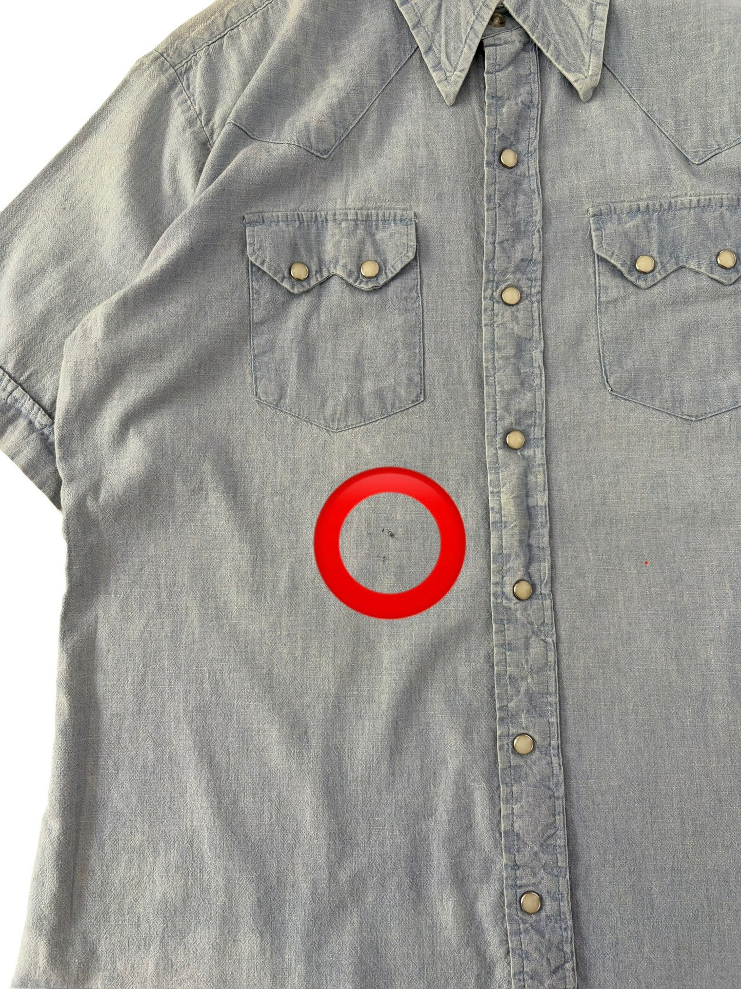 WASHINGTON DEE CEE 70s Vintage Western Chambray Size 16