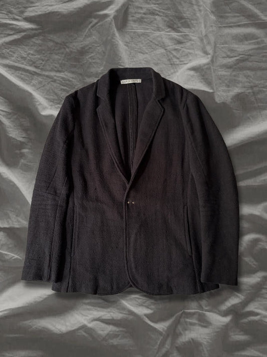 GIORGIO BRATO 2010s Artisan Cotton Blazer Black Size 48