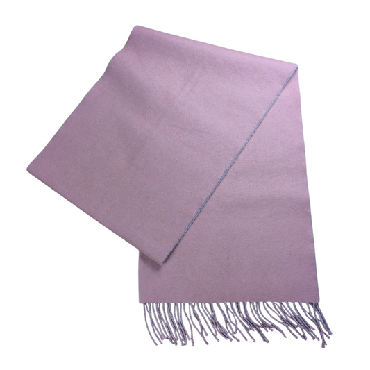 LOEWE Anagram Bicolor Fringe Muffler Pink Gray
