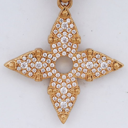 LOUIS VUITTON LV Rope Pendant Necklace Gold Size F