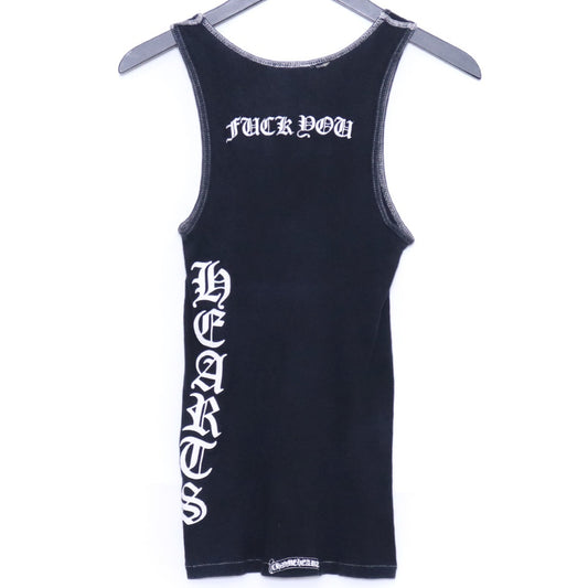 CHROME HEARTS Side Logo Fuck You Tank Top Black Size S