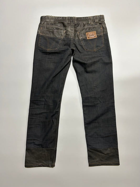 Dolce & Gabbana D&G 2000s Low Rise Two-Tone Jeans Size 34