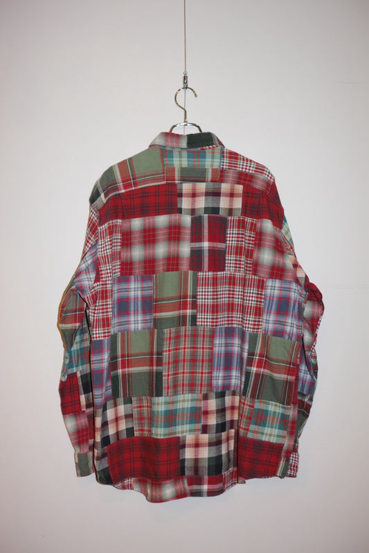 Polo Ralph Lauren SPORT CODY PATCHWORK FLANNEL SHIRT Size L