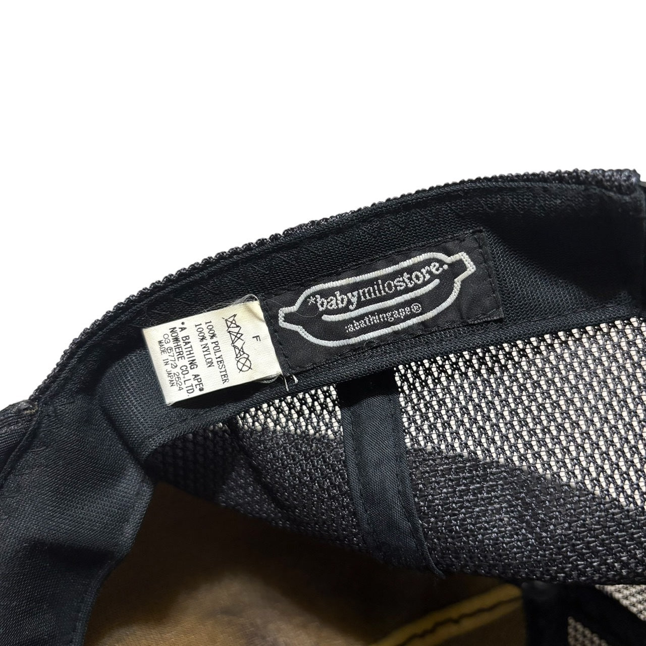 A BATHING APE Baby Milo Trucker Cap Black Size F