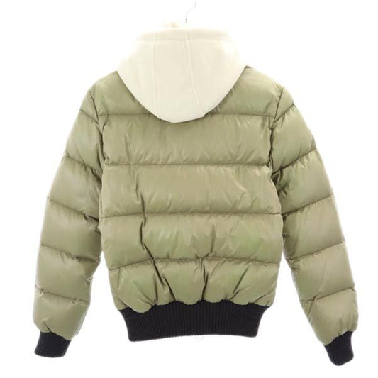 DUVETICA Down Jacket with Fleece Hood Khaki Size 42