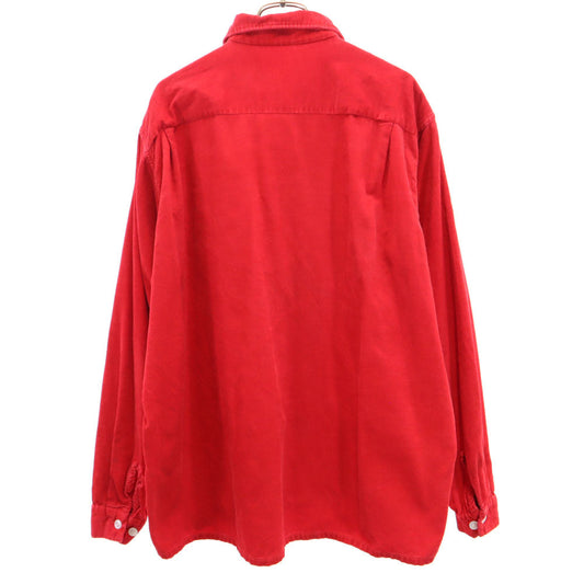 Cranbrook 50s Corduroy Long Sleeve Shirt Red Size L