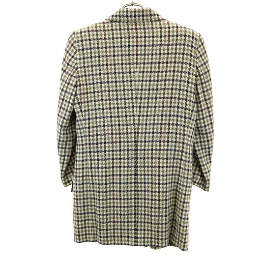 GUCCI 80s 90s Italian Wool Check Dbl Breasted Jacket Size 40