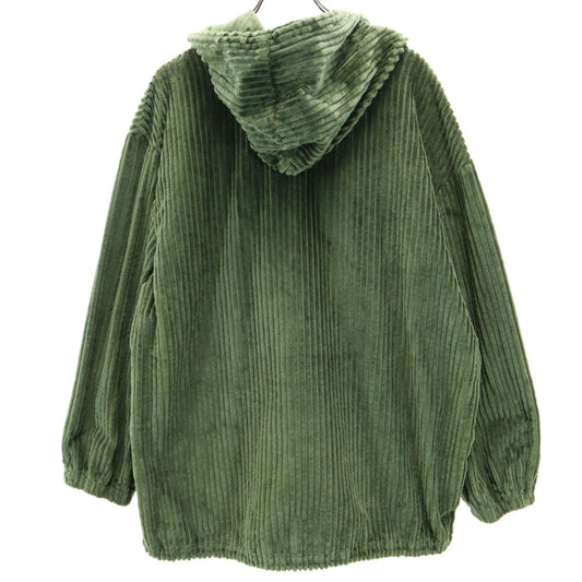 Sunnei Green Wide Wale Corduroy Hoodie Size M