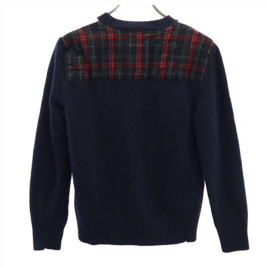 MARNI Virgin Wool Knit Sweater Navy Size 44