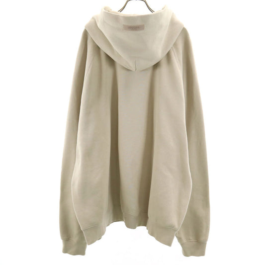 ESSENTIALS Long Sleeve Sweat Hoodie Beige Size XL