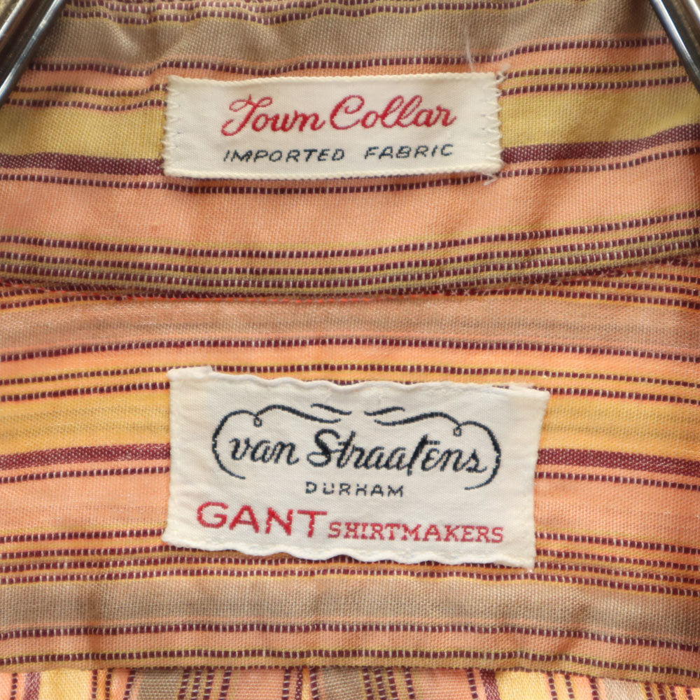 GANT 60s 70s Vintage Striped Long Sleeve Shirt Brown