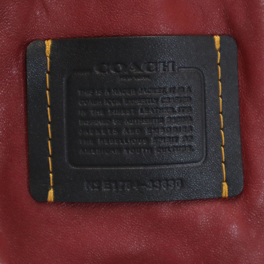 COACH Red Double Rider Leather Jacket Size S