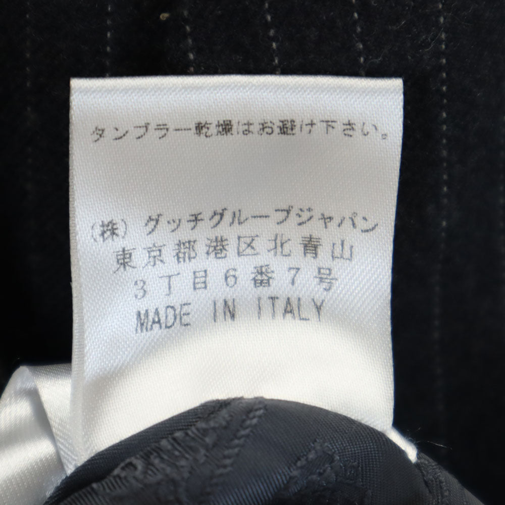 GUCCI Italian Pinstripe Tailored Charcoal Gray Jacket Size 40