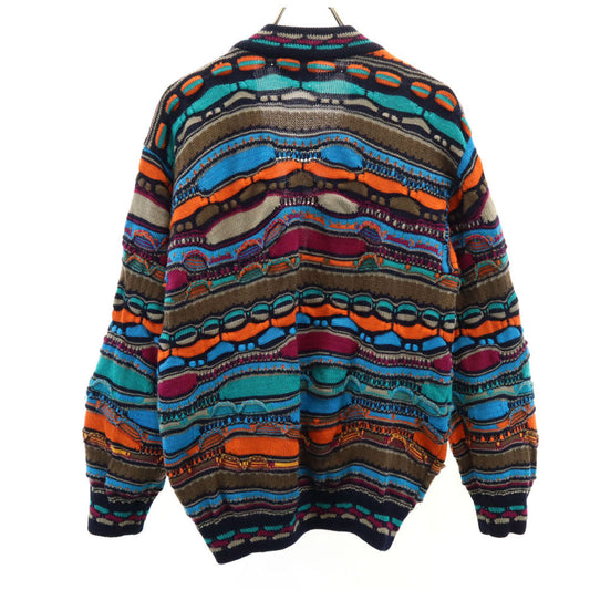 COOGI 90s Vintage Australian 3D Knit Cardigan Blue Size SS
