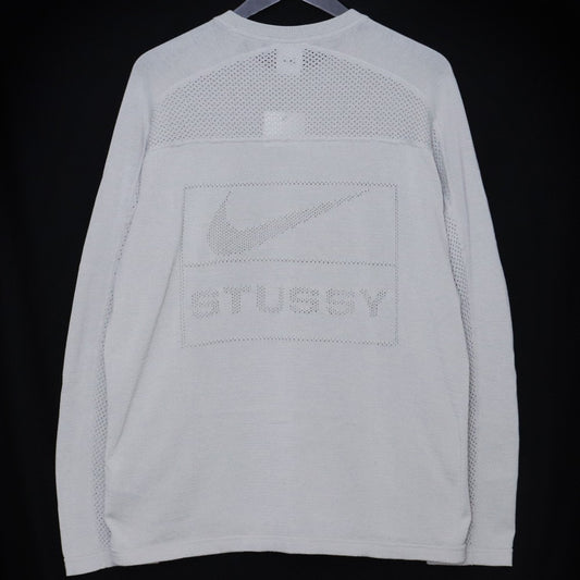 Stussy x Nike 24AW Gray Back Logo Knit Size M