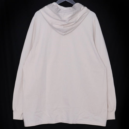 RICK OWENS 22SS Cotton Pullover Hoodie Ivory Size M