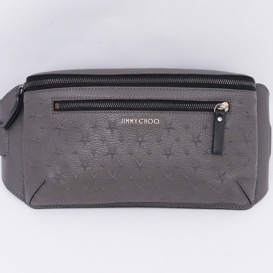 Jimmy Choo Gray Star Embossed Sling Bag Size F