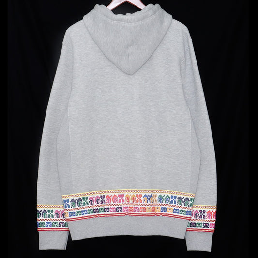 Sacai 19AW Tyrolean Embroidery Hoodie Gray Size 2