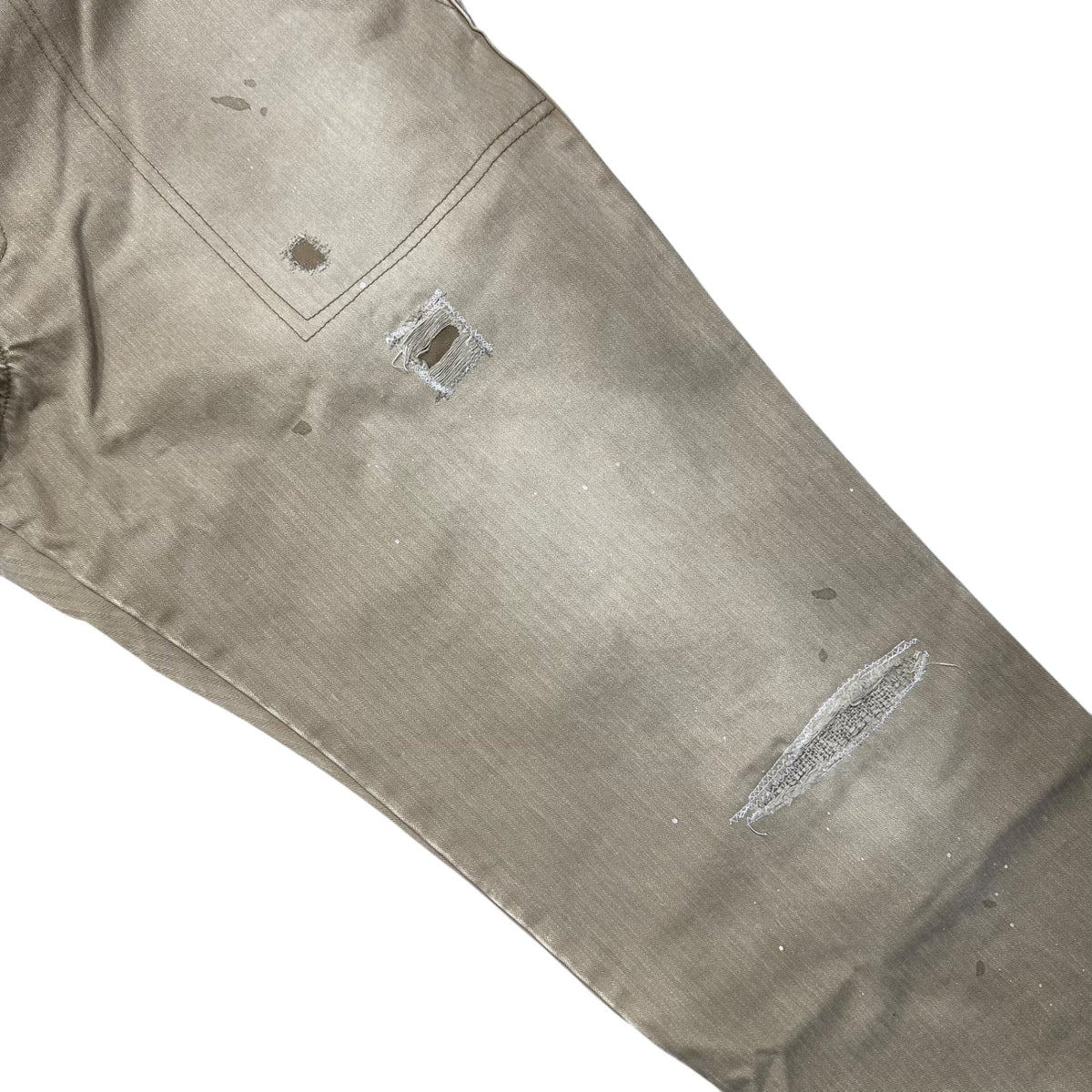 AFFA Distressed Bondage Pants Beige Size M